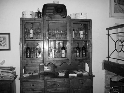 Cupboard in Chiappini’s Tasting Room